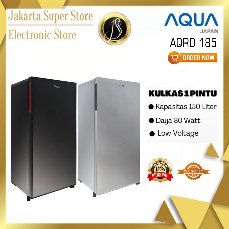 AQUA JAPAN KULKAS 1 PINTU AQRD 185 LEMARI ES 1 PINTU