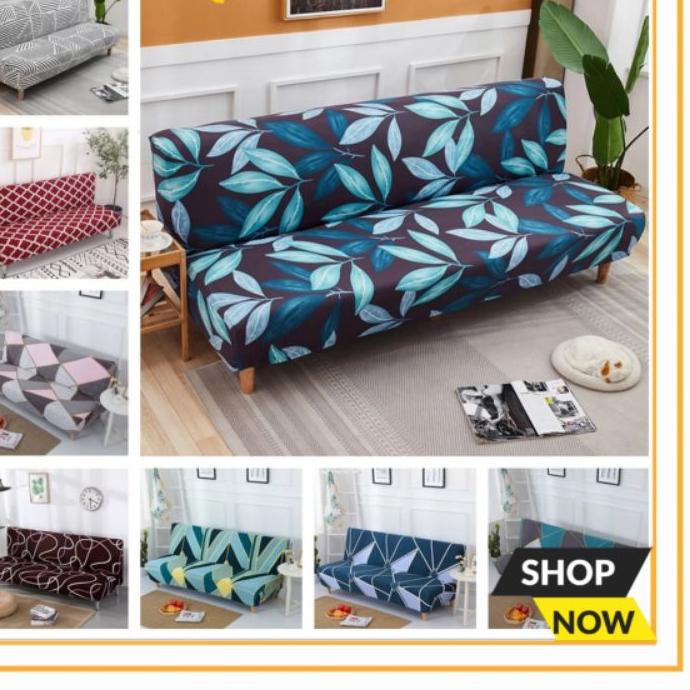 ❅ Cover Sofa Bed Informa Sarung Sofabed Elastic Pattern Motif Menarik Sarung Kursi Sofa Tamu Sprei S
