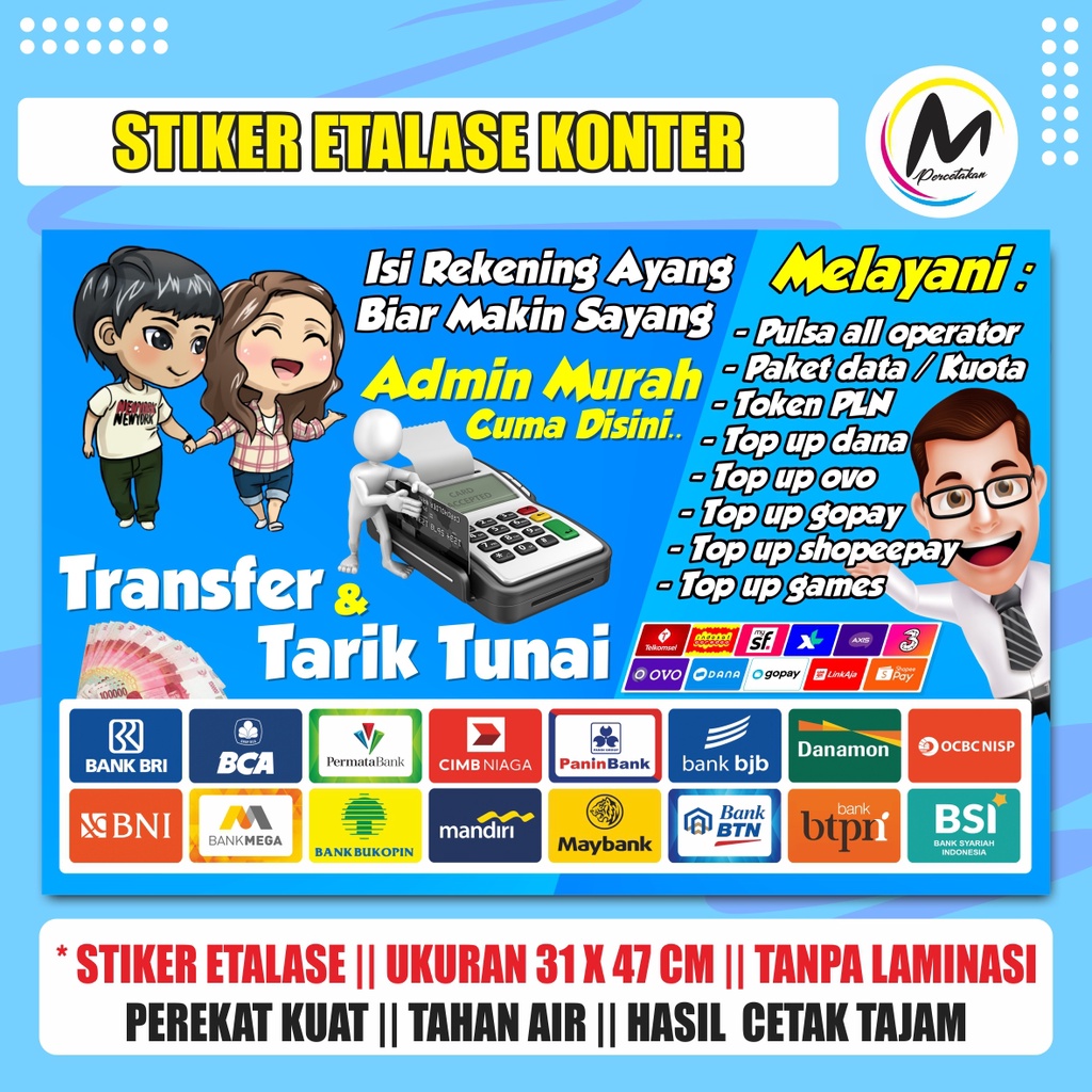 

Stiker Etalase Konter Bahan Vinyl