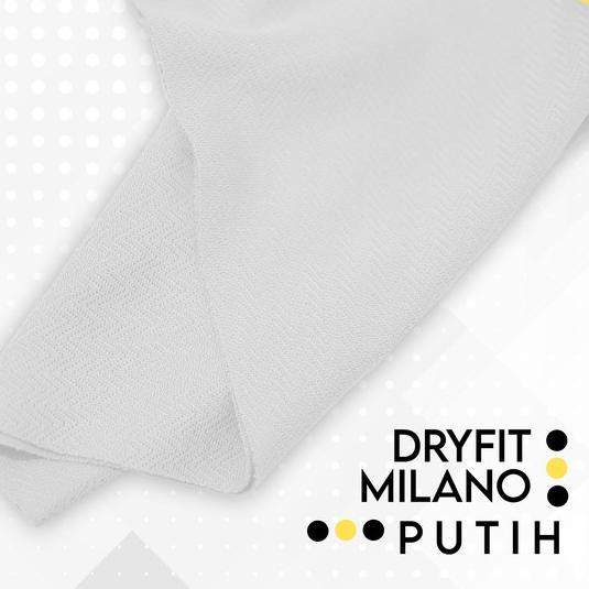 ❀ Bahan Kain Jersey Dryfit Milano Putih - Kain Drifit Weva Textile ▼