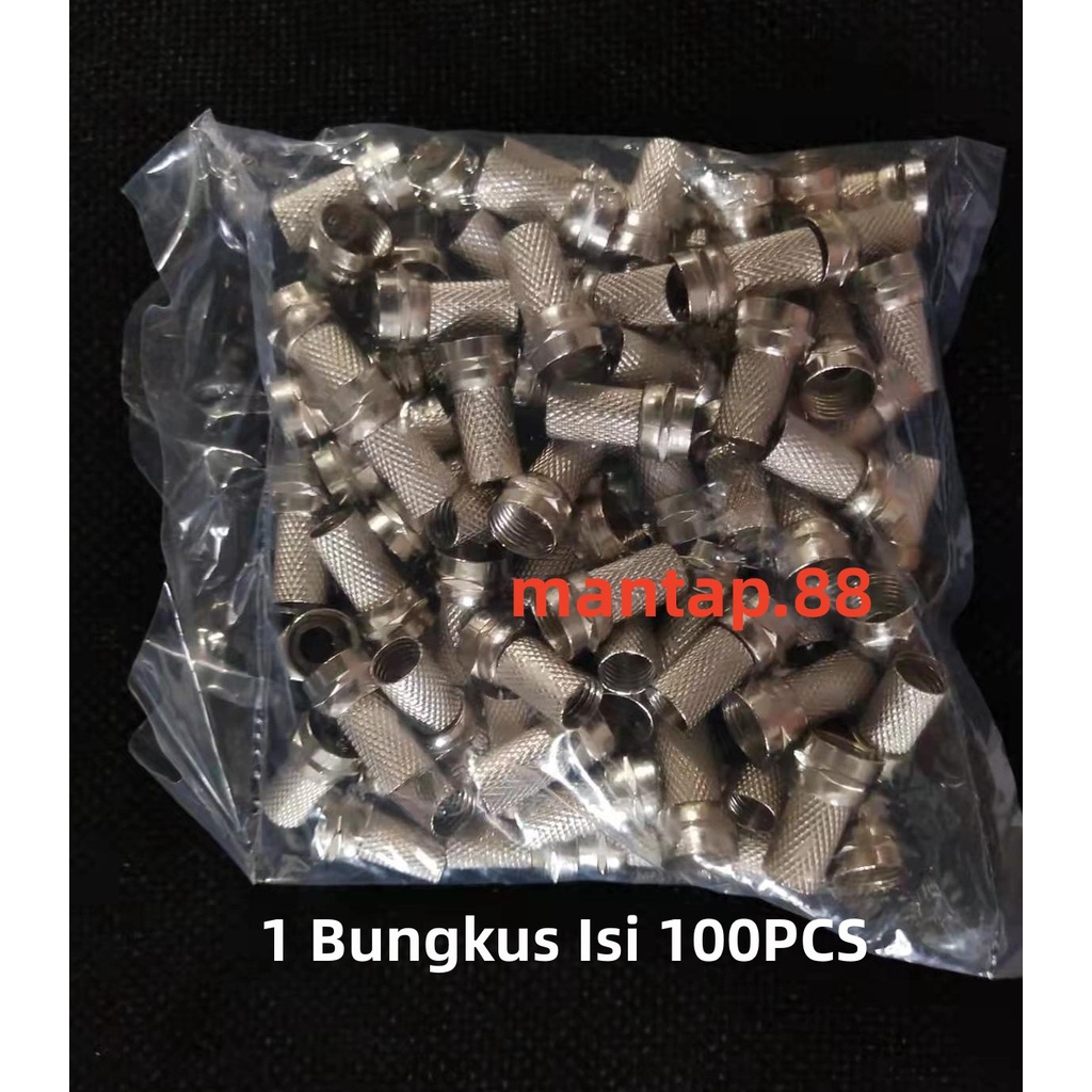(Murah) Konektor F 5C DRAT / Connector F Drat Jack RG6  Antena/TV/Parabola
