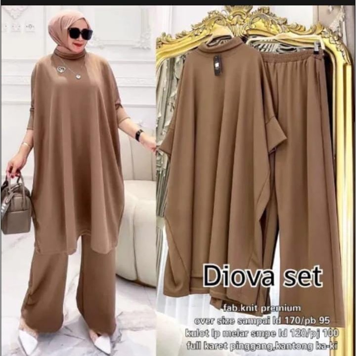 LANGSUNG KIRIM Setelan  One Set Wanita Bahan Knit premium READY BB SAMPAI 120 KG