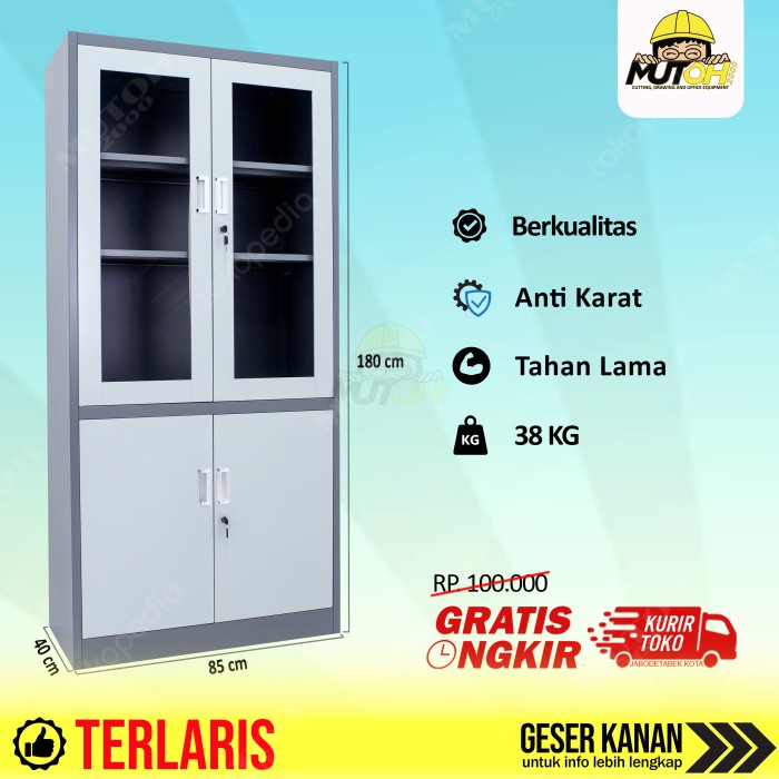 

Lemari Arsip Lemari Besi Filling Cabinet - Pintu Kombinasi Swing Tarik Star Seller