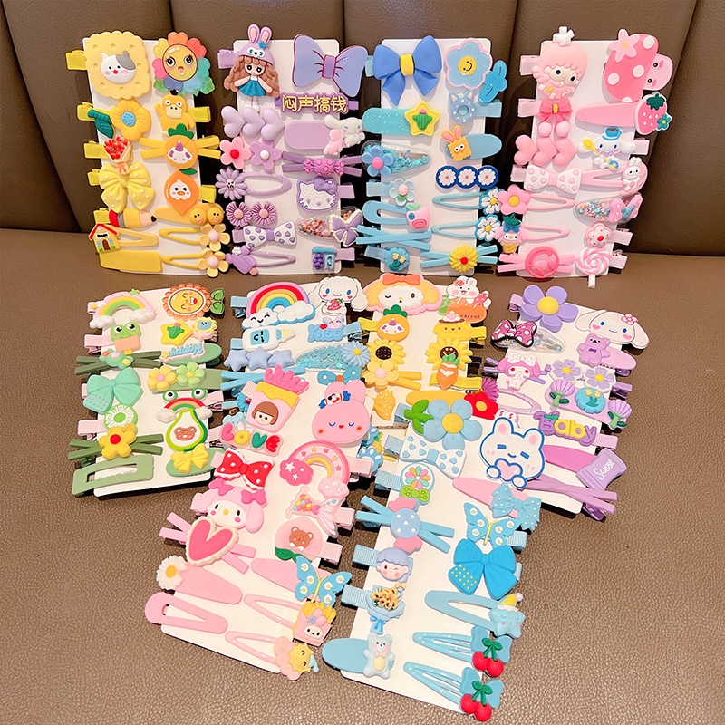 14PCS - JEPIT RAMBUT ANAK SET 14 PCS ALA KOREA KARAKTER LUCU / JEPITAN RAMBUT ANAK / JEPIT RAMBUT KOREA