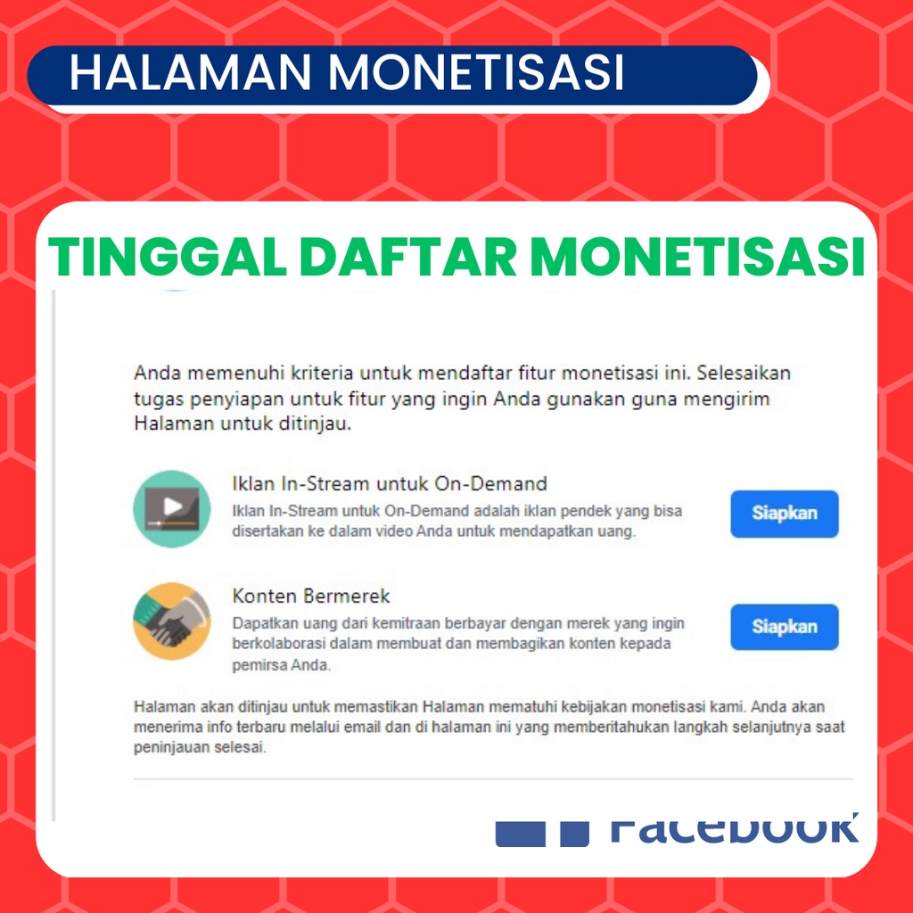 Halaman Fanspages facebooks Siap Daftar monetisasi iklan instream/adbreaks,
