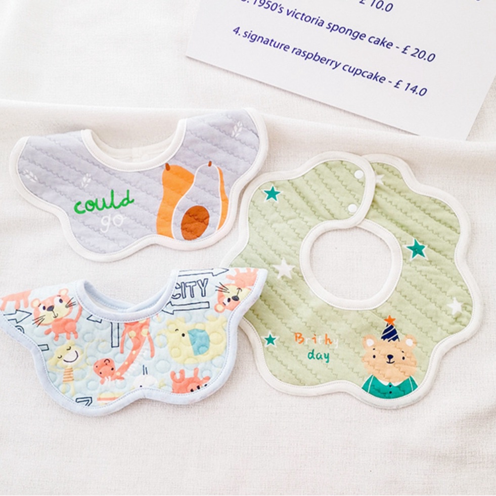 BIANCA - Bibs Anak / Celemek Anak Tadah Air Liur 3 IN 1 BLUE DOG SERIES