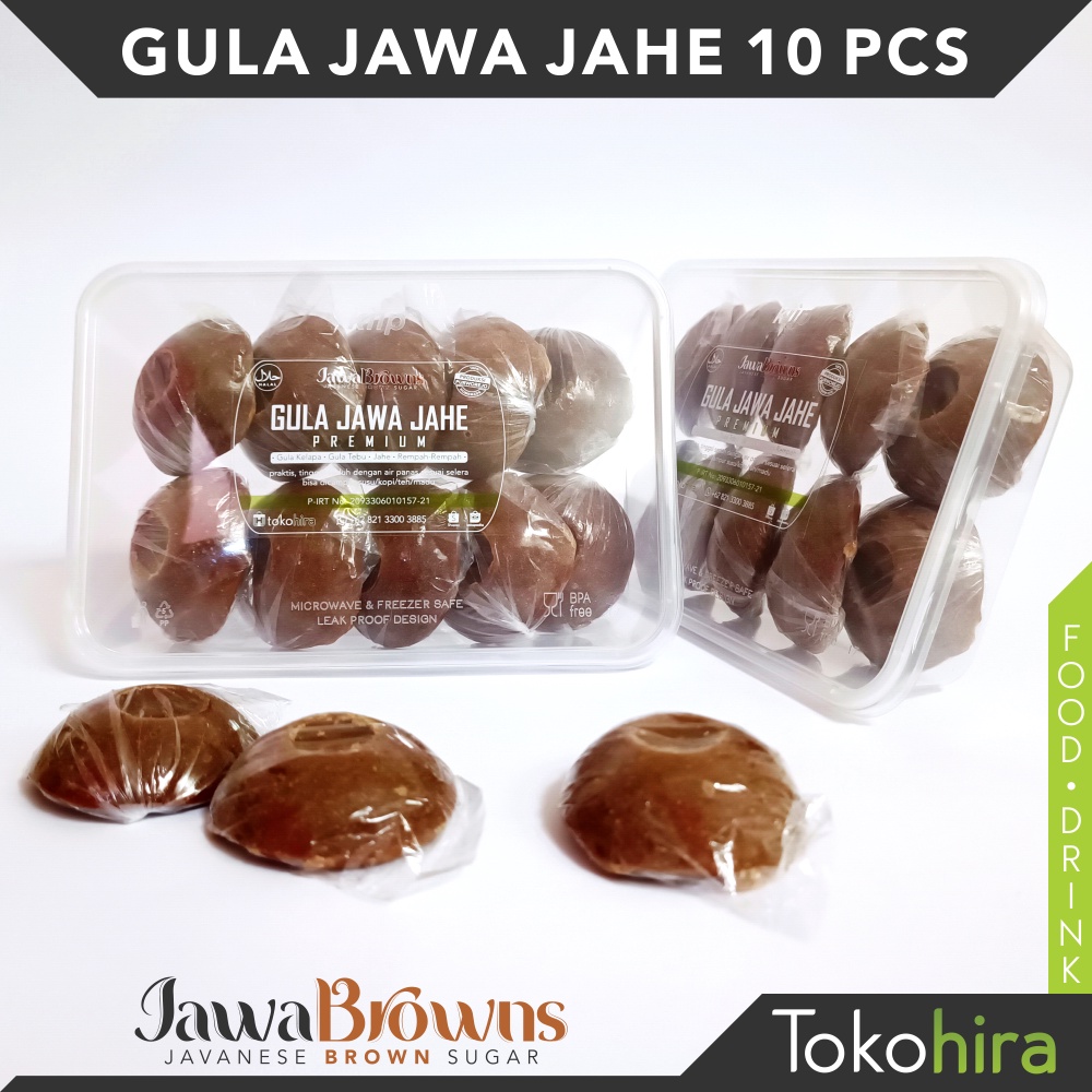 

Gula Jawa Jahe Premium Homemade by JawaBrowns - 10 Pcs (Thinwall Pack)