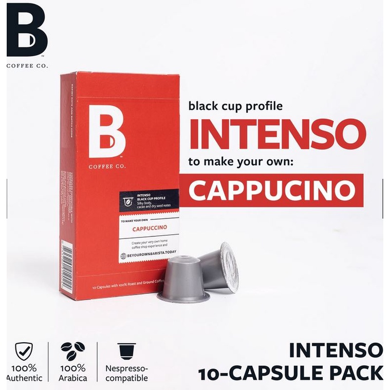 

B Coffee Co. Intenso Cappuccino Nespresso Compatible Coffee Capsules