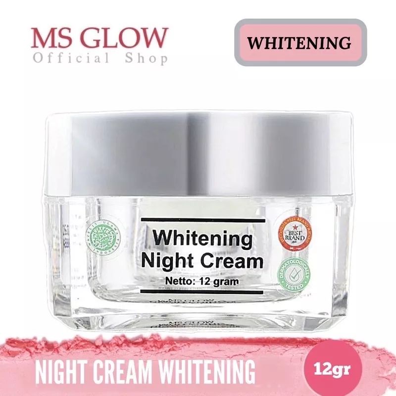 Night Cream Whitening MS GLOW/ Cream Malam Whitening Night Cream Ms glow