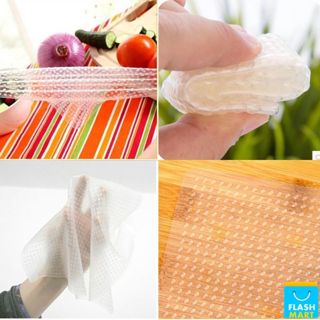 Flashmart Silicone Stretch Fresh Food Protection Silikon Pelindung Makanan