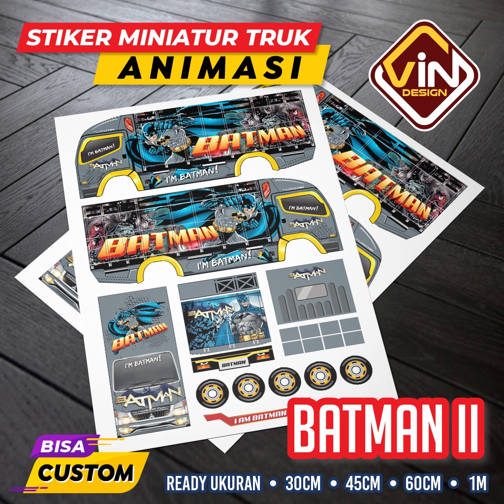 Stiker Miniatur Truk Oleng - Batman