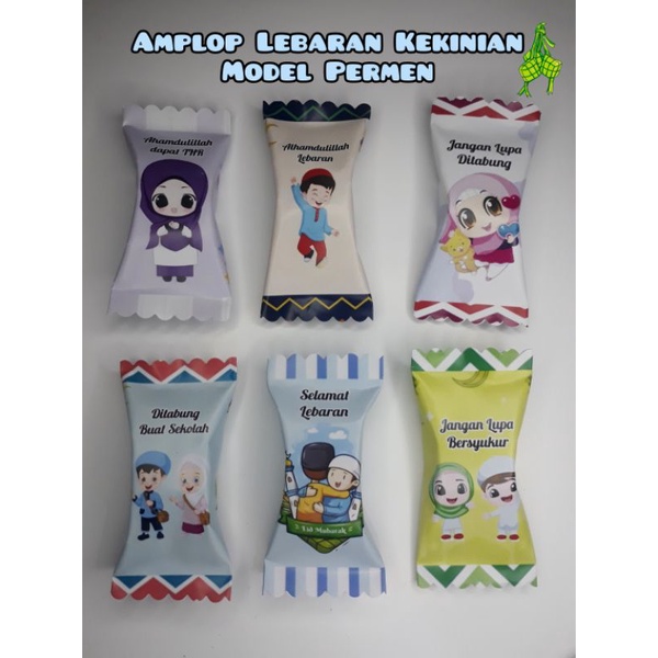

Amplop lebaran bentuk permen | Amplop lebaran unik