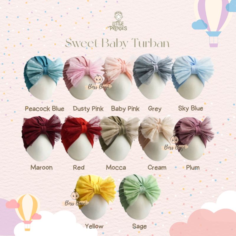 LITTLE PRENSES - Sweet Baby Turban / Turban Bayi Pita Tile