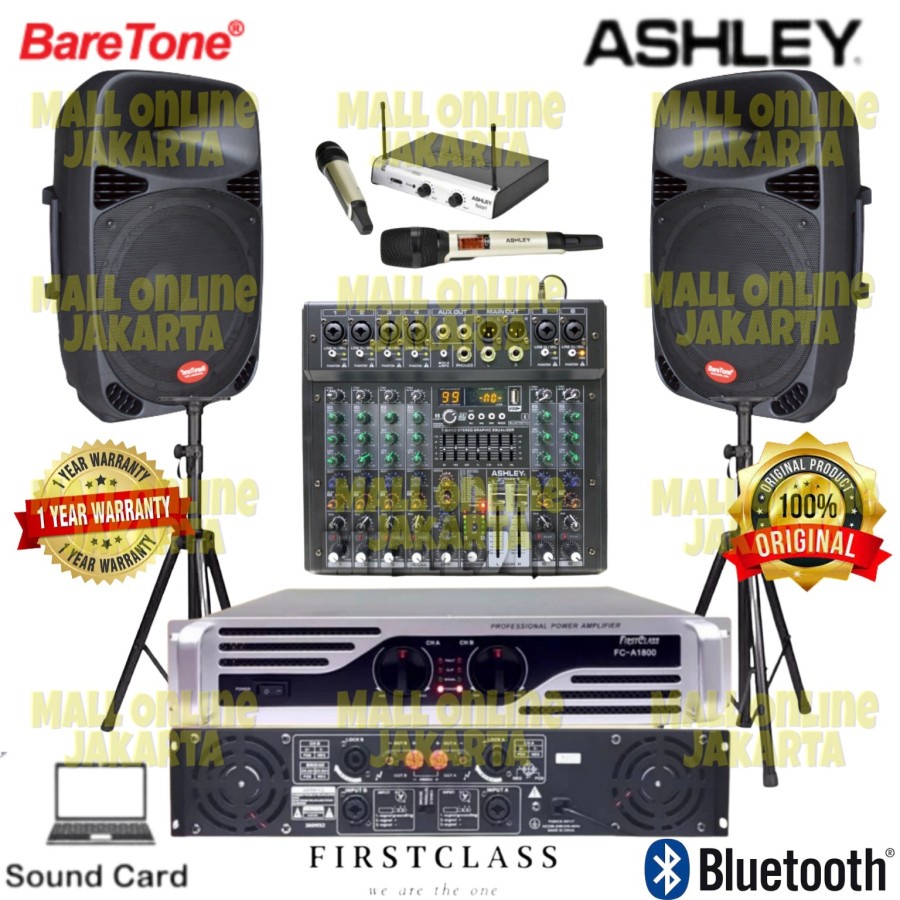Paket sound system speaker baretone 15 inch power firstclass fc a1800