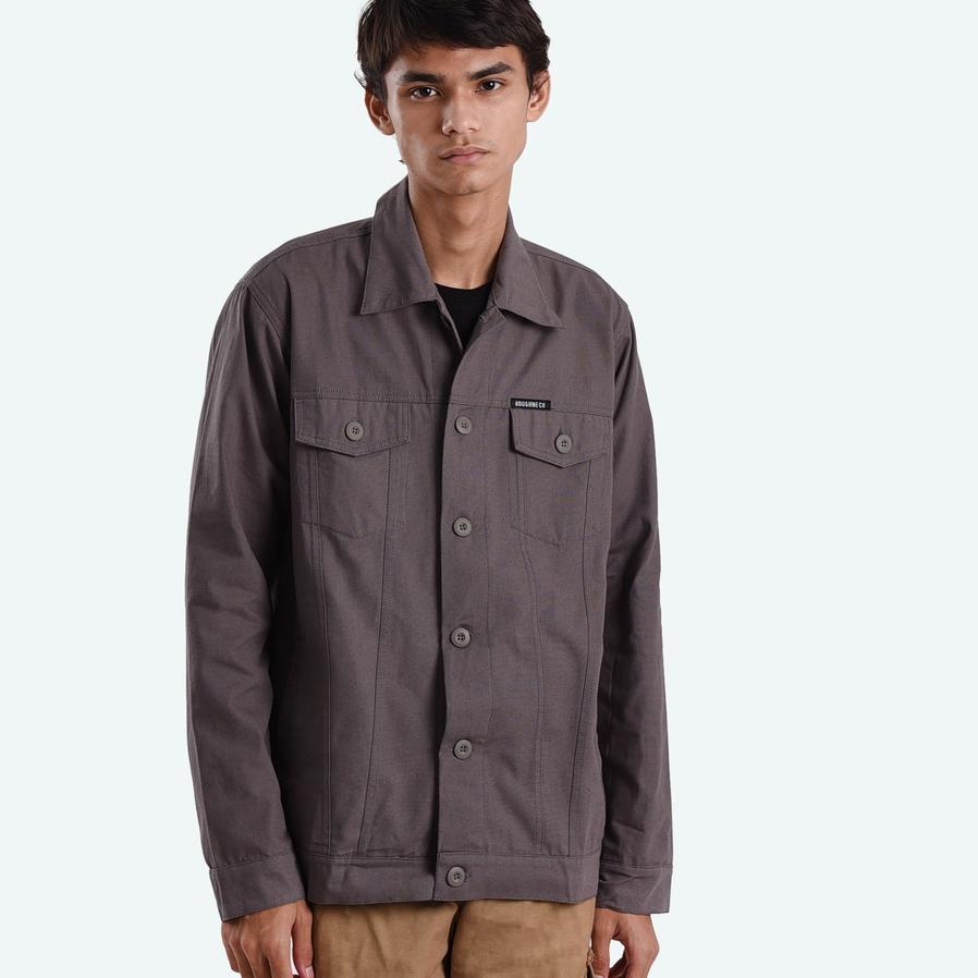 ❆  Roughneck Tj006 Grey Gorgeous Trucker Canvas Jacket ●