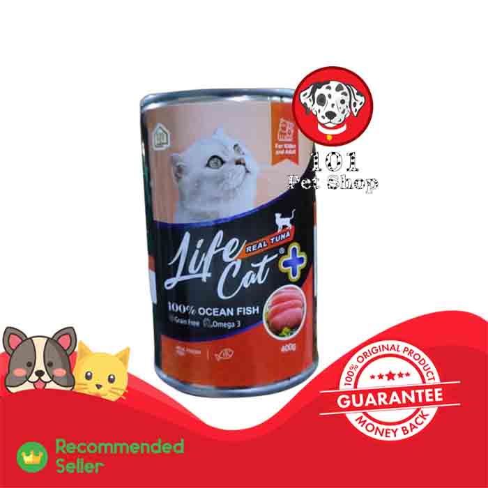 MAKANAN KUCING LIFE CAT ADULT&amp;KITTEN REAL TUNA KALENG 400 GR