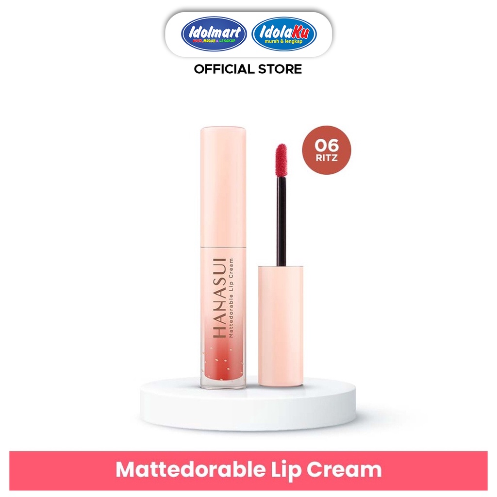 IDOLAKU Hanasui Mattedorable Lip Cream - 06 Ritz