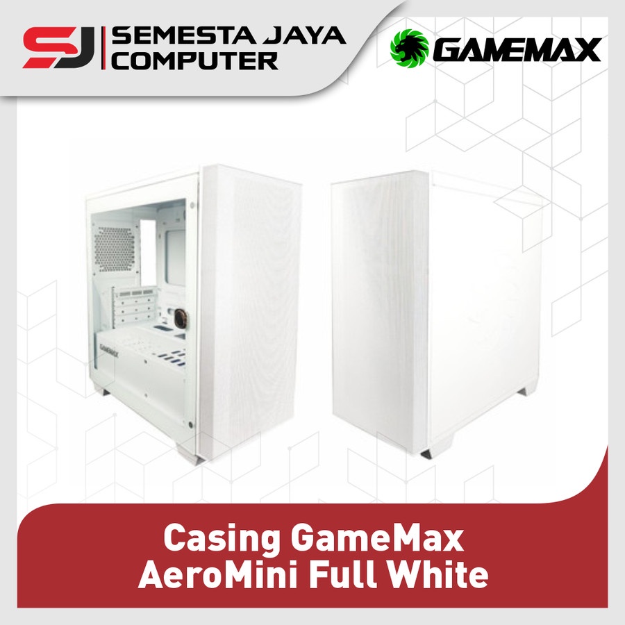 Casing GameMax Aero Mini Full White Mid Tower M-ATX - NO Fan