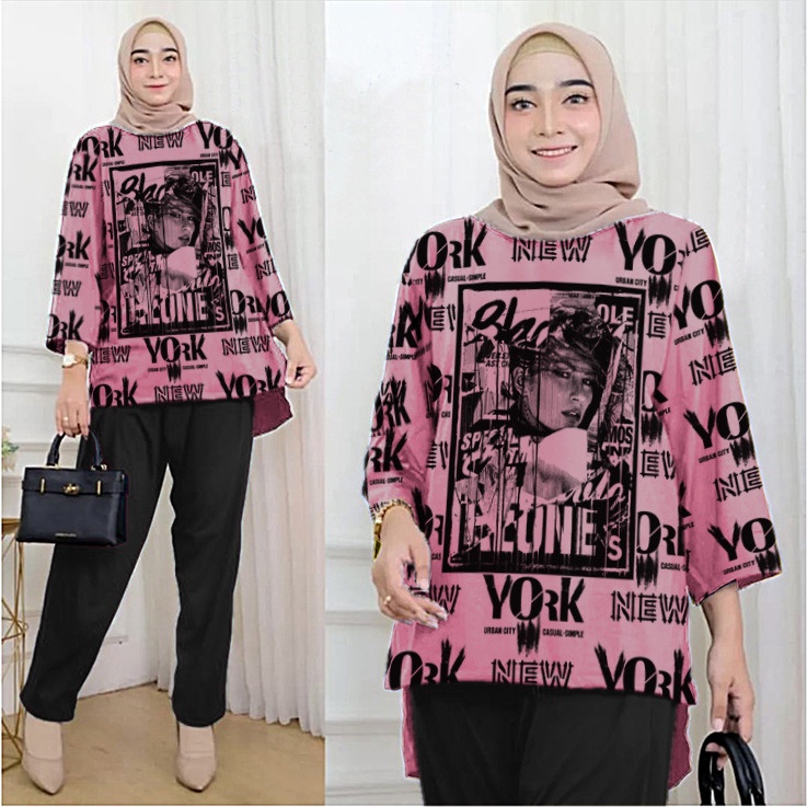VF - ONESET SETELAN CELANA ATASAN OVERSIZE NEW YORK