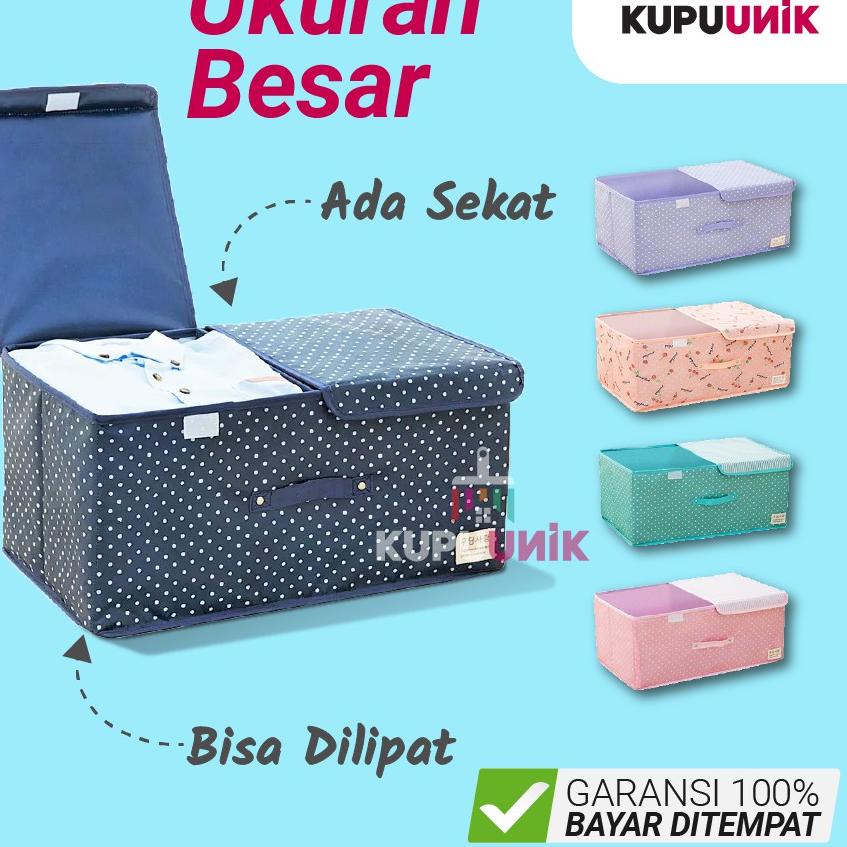 ☋ Kotak Penyimpanan Serbaguna Besar Kotak Penyimpanan Baju Mainan Storage Box Baju Mainan 726 ✯