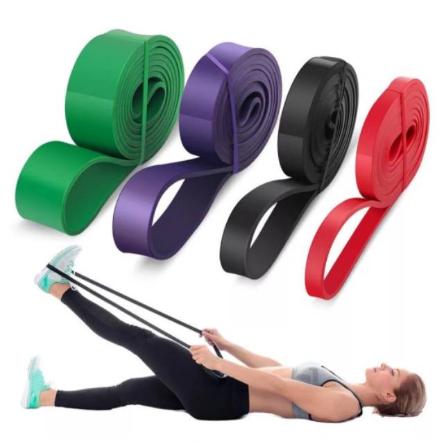 Tali Karet Fitness Resistance Band Power Band Stretching Gym Yoga Pull Up