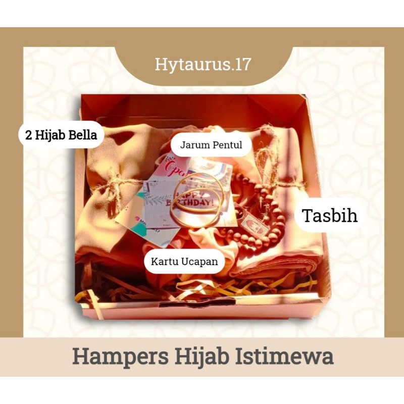 

Hampers Hijab / Hampers Murah / Hijab Bella Square / Hampers wanita// Kado Valentine // Kado Ulang tahun, Hampers Lebaran idul Fitri, Hampers lebaran murah