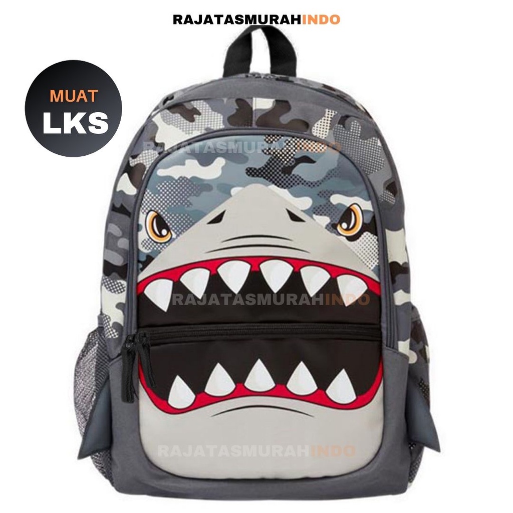 RTM - Ransel Sekolah Anak - Kids School Backpack Ukuran SD - Ransel Dino - Ransel Hiu