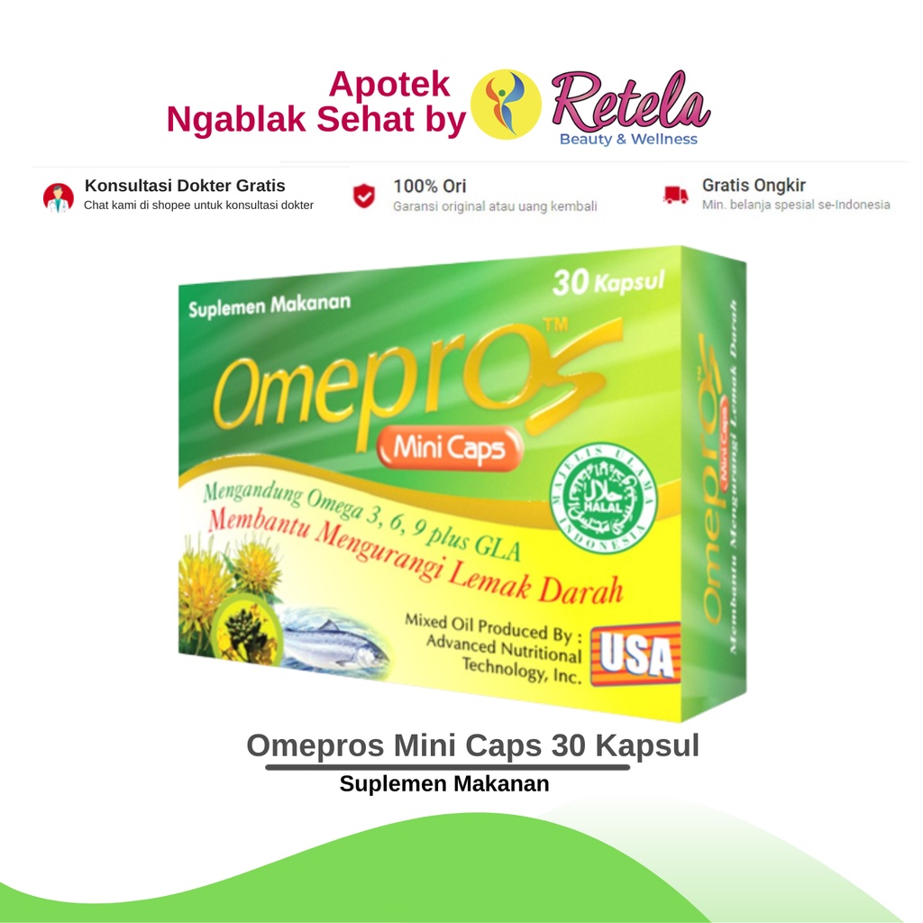 Omepros Mini Caps 30 Kapsul