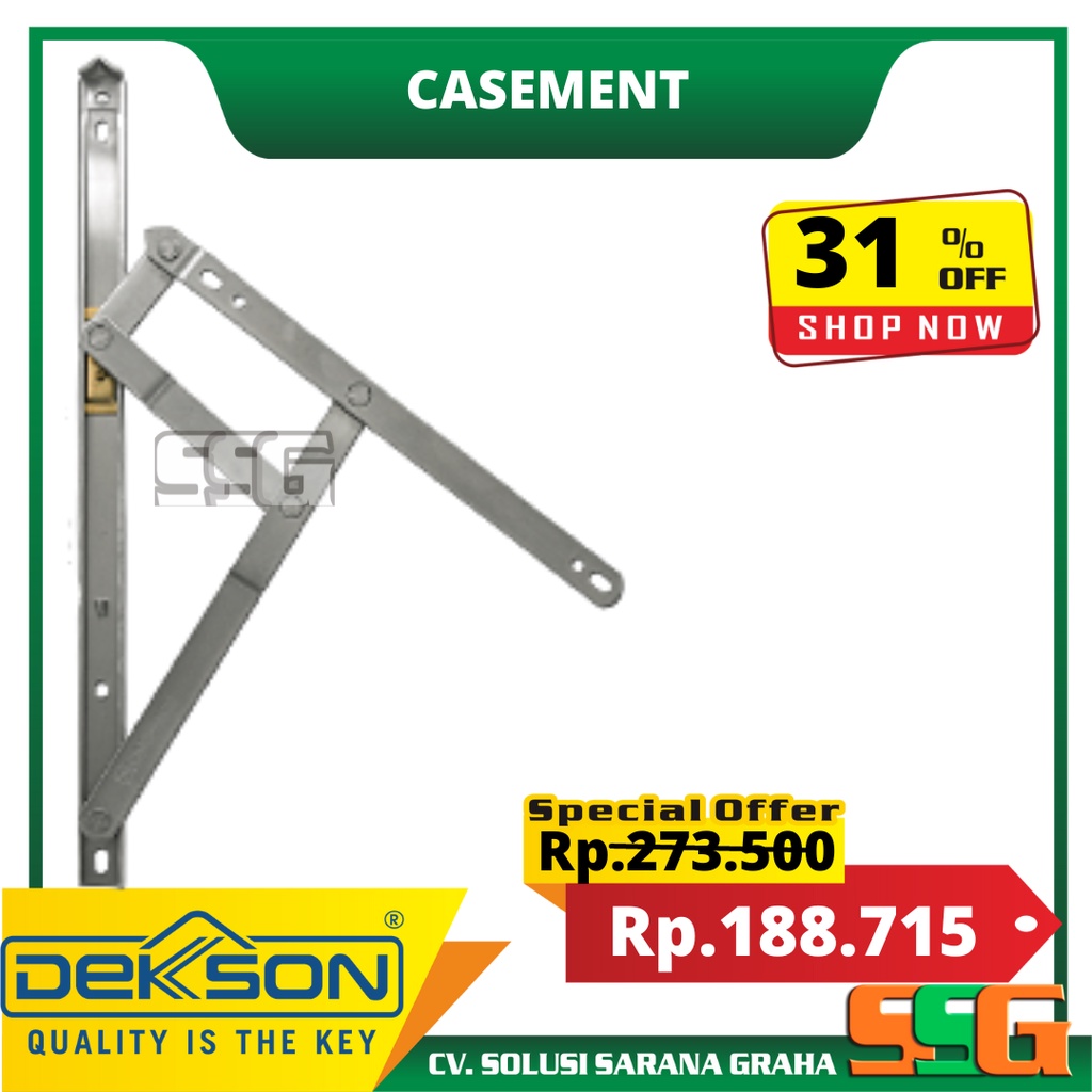 Casement Dekson / Dekkson Friction Stay DKS 16" SS Engsel Jendela