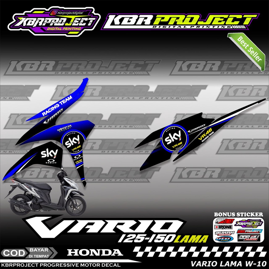 VARIO 125-150 LAMA STIKER SRTIPING MOTOR KEREN STIKER LIS VARIASI STIKER MOTOR HONDA DESAIN RACING W