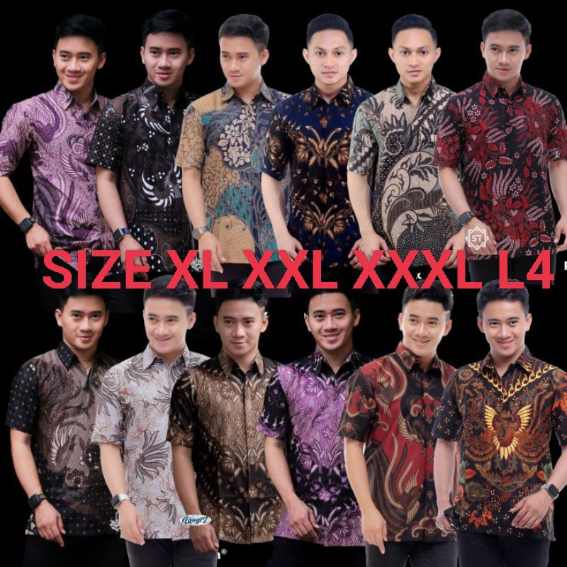 BAJU BATIK PENDEK JUMBO KATUN PREMIUM JUMBO XL XXL L3 L4