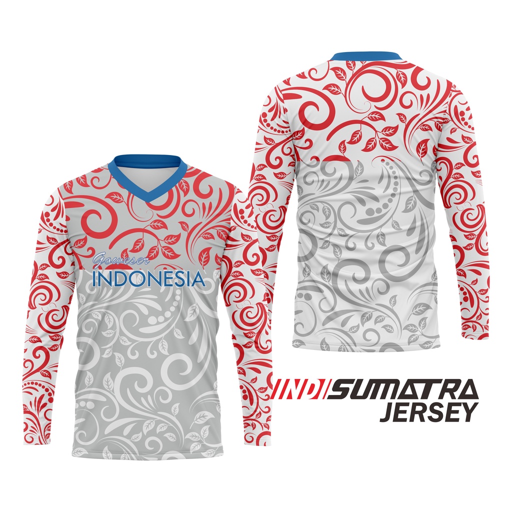 JERSEY Motif Batik Indonesia Jersey Dewasa dan Anak Kaos Gowes Baju MTB Mountain Bike Downhill Lenga