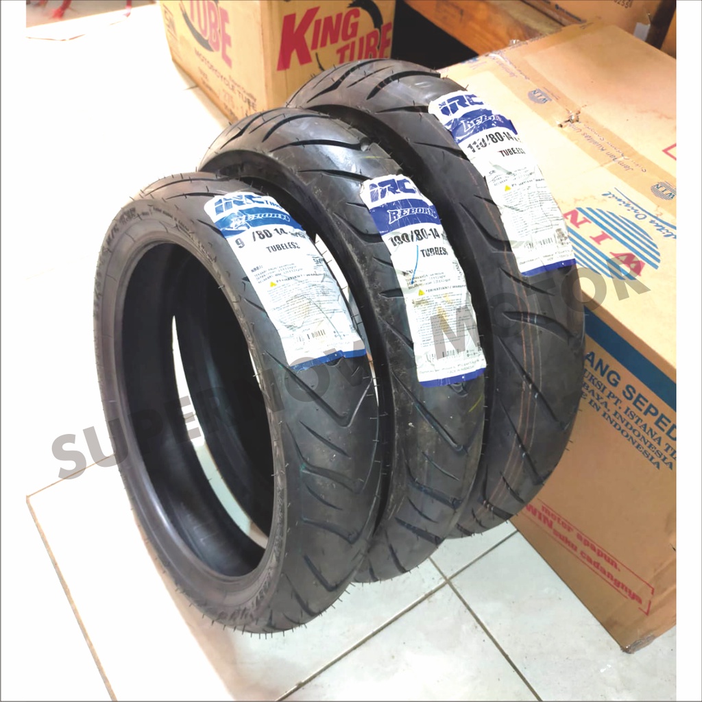 BAN LUAR 90/80, 100/80, 110/80 RING 14 IRC NR87 REBORN BAN MOTOR MATIC RING 14 TUBELESS