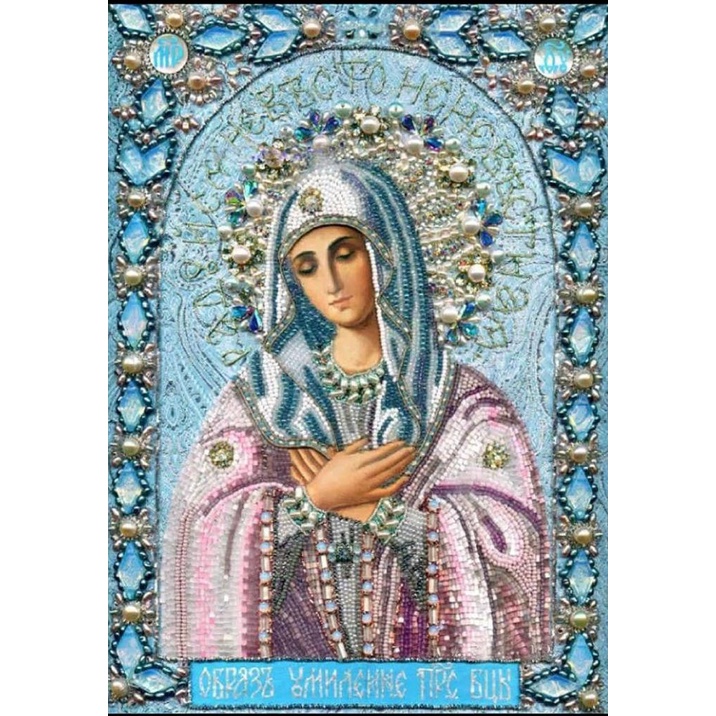 LUKISAN FULL DIAMOND 5D PAINTING (DIY) MARIA BIRU 50x60cm (PxT)