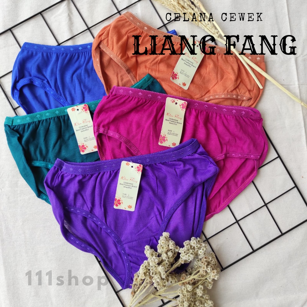 CELANA DALAM WANITA POLOS KATUN KOLOR MOTIF LIANGFANG