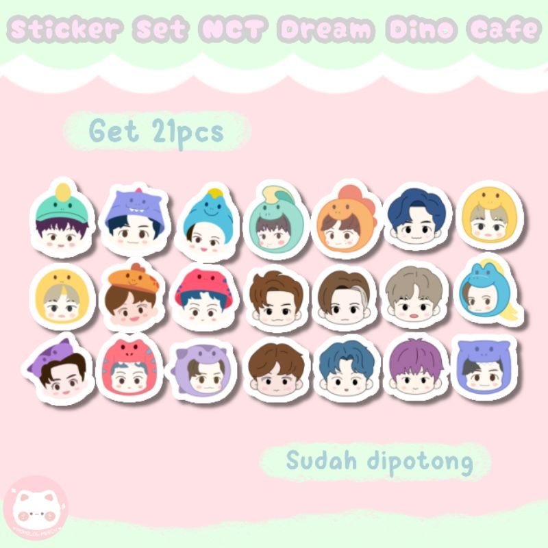 Sticker Set NCT Dream Dino Cafe