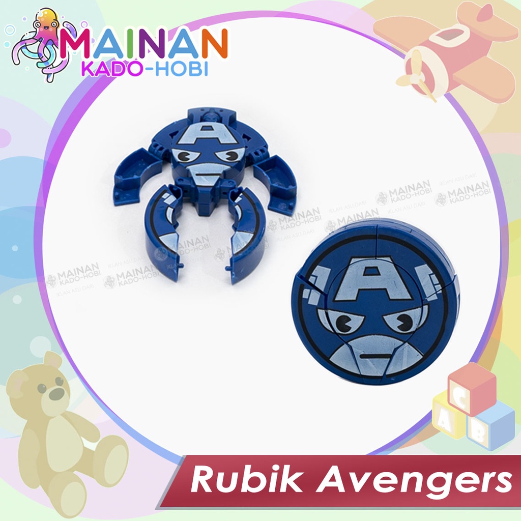 MAINAN HOBI ANAK TRADISIONAL RUBIK TRANSFORM ROBOT KARAKTER KARTUN SUPERHERO