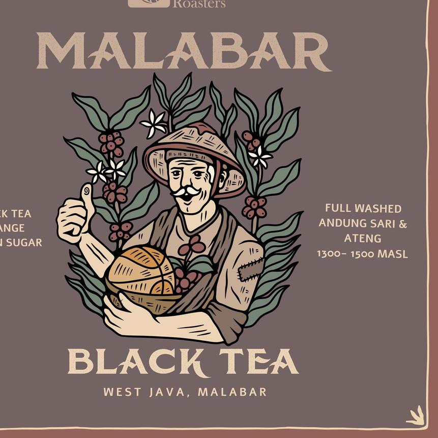 

○ Kopi Arabika MALABAR BLACK TEA (200 gr) Single Origin Specialty Coffee ☏