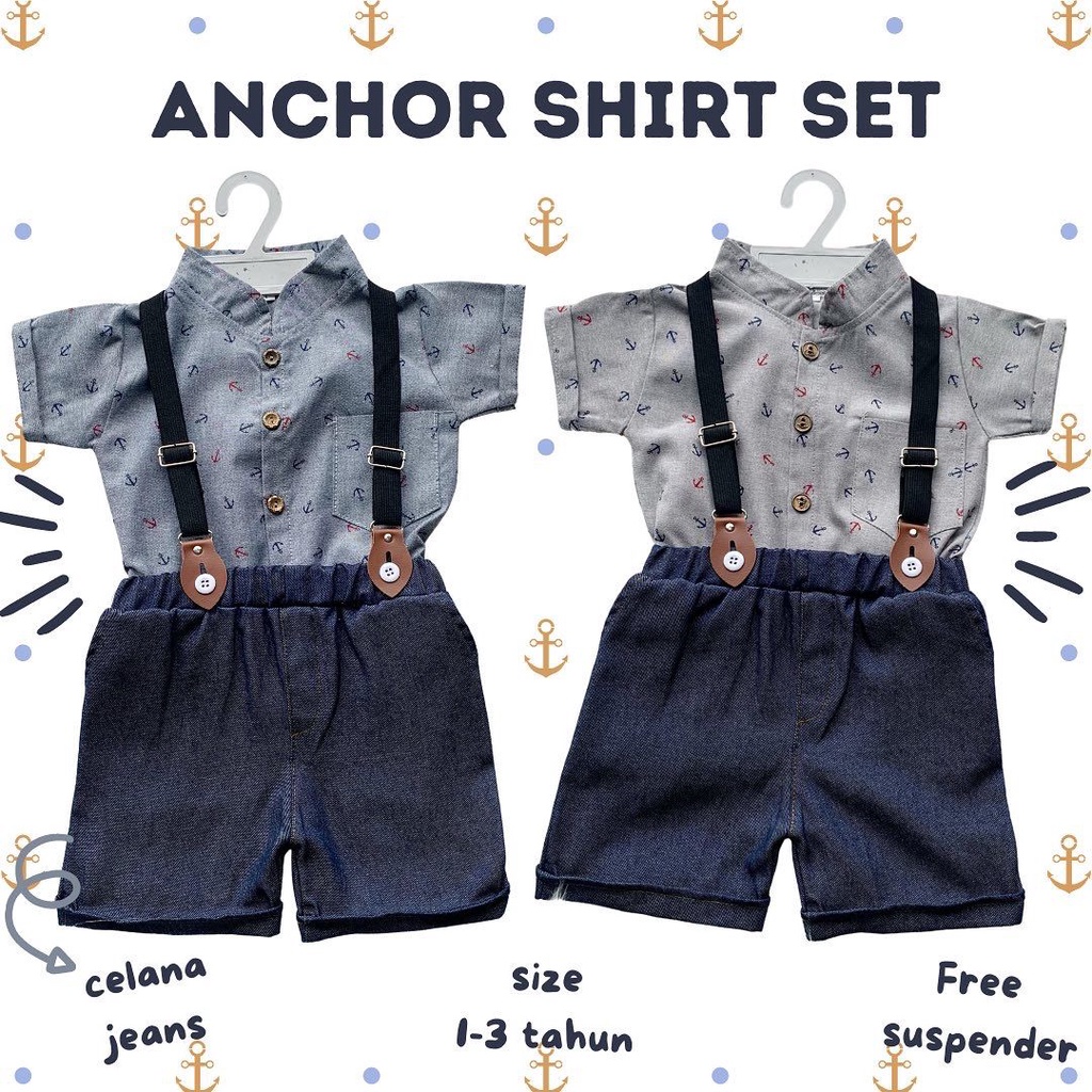 Grosir Anchor Shirt Set