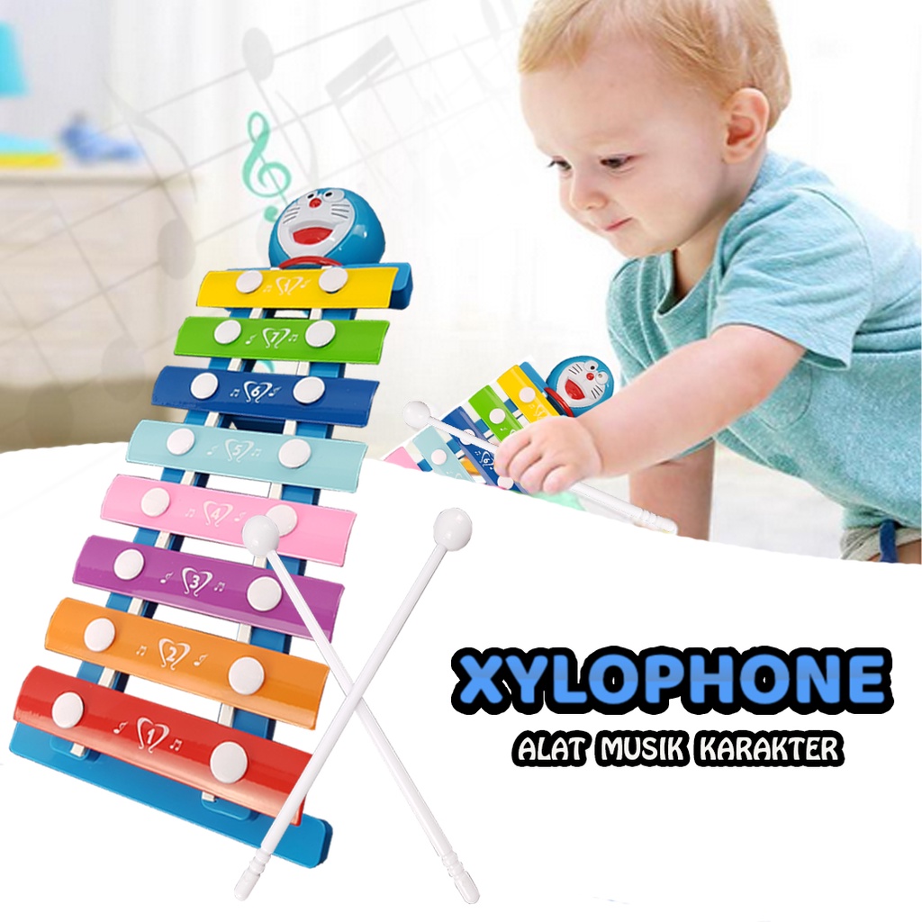 Mainan Anak Alat Musik  Xylophone Kapal Karakter KARAKETER