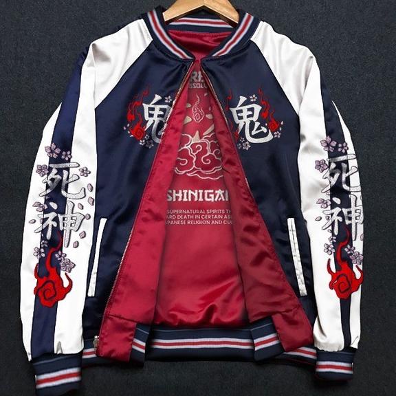 Jaket Sukajan Pria Wanita Dragon Koi 2in 1 Full Bordir Absolute Sukajan Jaket Bolak Balik Unisex Jap