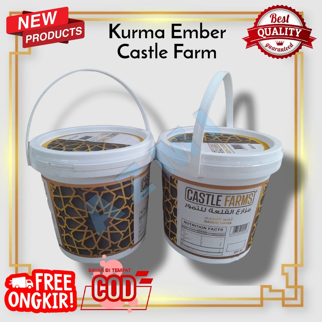 Grosir Kurma Sukari Al - Qassim 850gr Kemasan Ember Premium Castle Farm