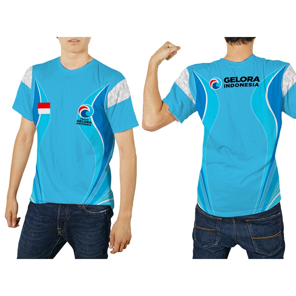 Baju Partai Gelora / Kaos Baju keren Partai GELORA Lengan Pendek