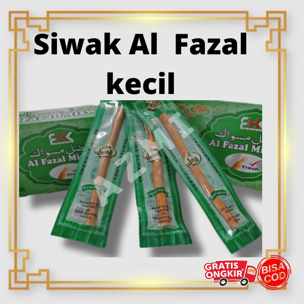Siwak kayu Sewak Al Fazal / Siwak Miswak Alfazal / siwak murah ukuran Medium