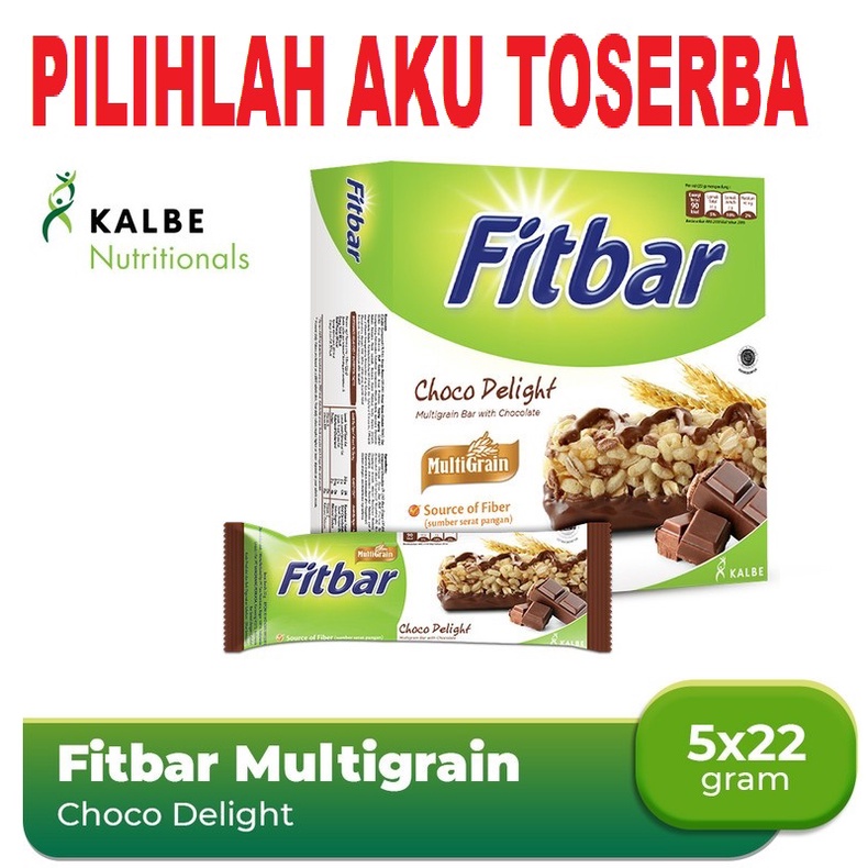 Fitbar CHOCO DELIGHT Multigrain Cereal Bar isi 5 - (HARGA 1 BOX)