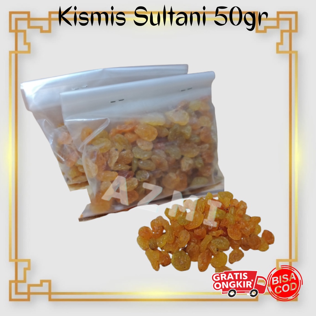 Promo Kismis Sultani Golden Raisins / Kismis Mutiara Repack 50gr