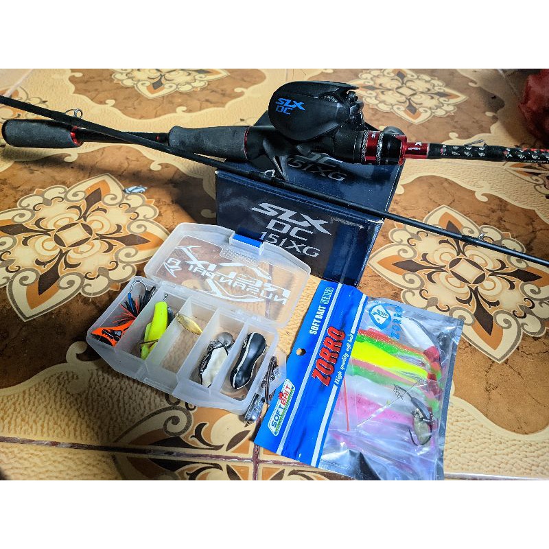REEL SHIMANO SLX DC 151XG Satu Set Dengan Joran Banyak Bonuss