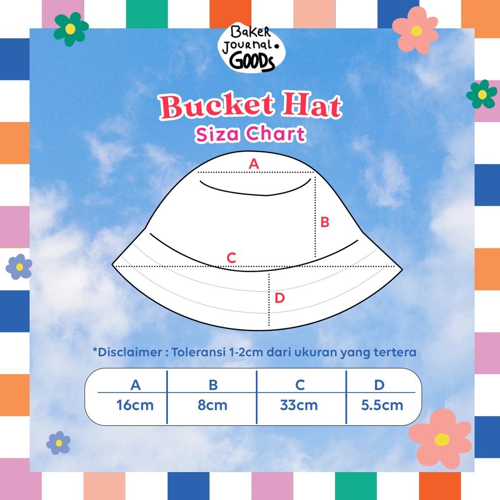 Bucket Hat 2 side by Baker Journal Goods - Summer Flowers