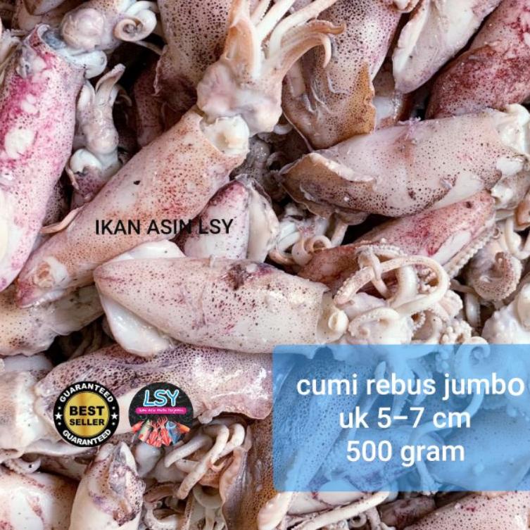 

✽ ikan asin cumi rebus/sotong rebus size jumbo 500gr ℗