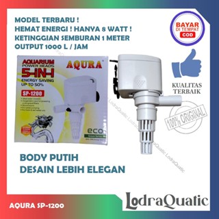 Image of PROMO TERMURAH POMPA AIR AQUARIUM AQURA 1200 NAIK 1 METER 1000 LITER FILTER AQUARIUM KECIL POMPA AIR HIDROPONIK AQUARIUM FILTER AQUARIUM MINI POMPA AQUARIUM KECIL POMPA AQUARIUM MINI POMPA AQUARIUM HEMAT ENERGY POMPA AQUARIUM LOW WATT FILTER AQUASCAPE